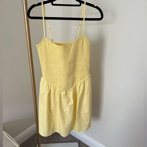 Abercrombie & Fitch Yellow Smocked Top
